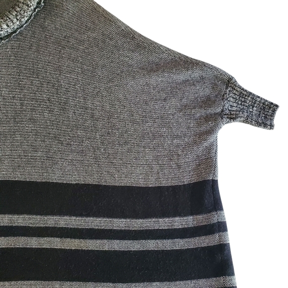 ANTHROPOLOGIE |‎ MAEVE Keisha Gray/Black Oversized Turtleneck Poncho Sweater M/L - Picture 6 of 14